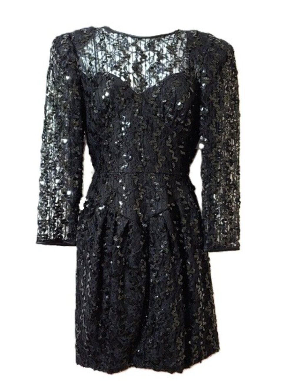 Vintage Evenings by Pantagis Lace Sequin Dress 7/8 Petite